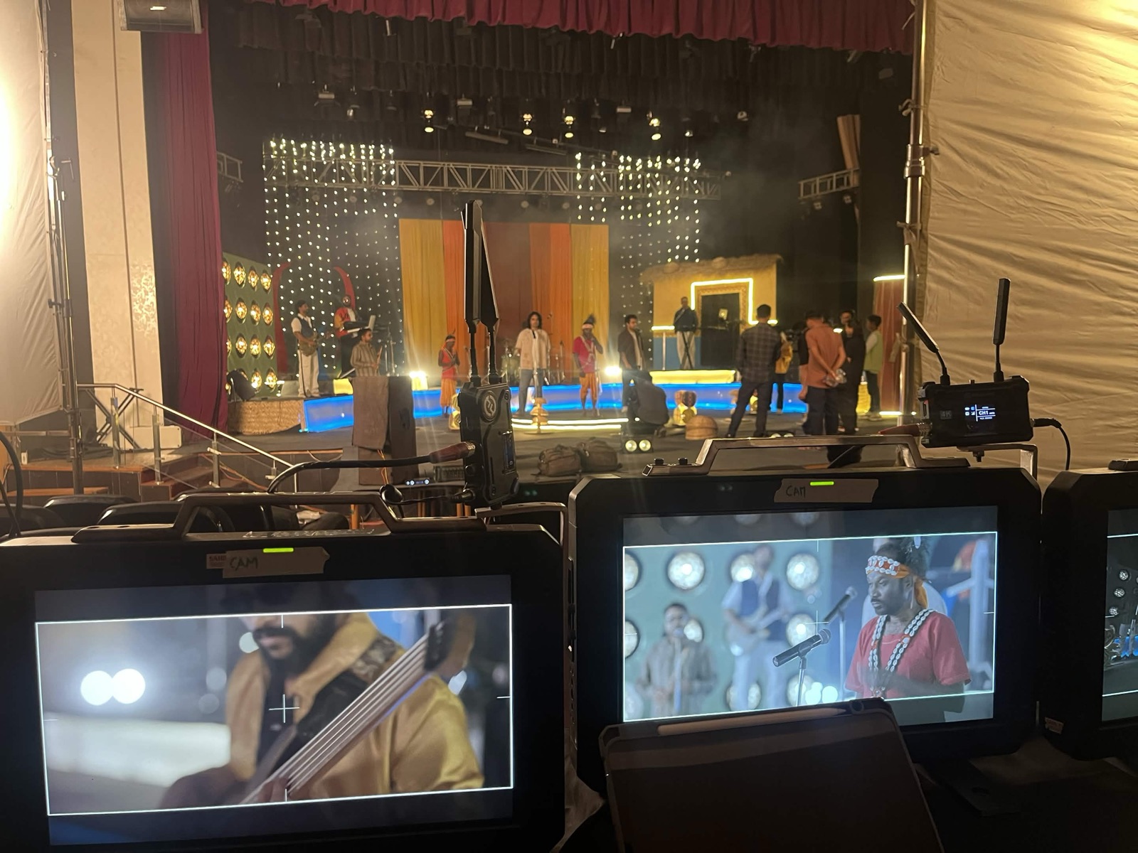 Event production monitored from the camera control area